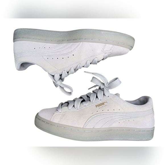 PUMA women's light grey suede sneakers, size 7.5 - Picture 2 of 6